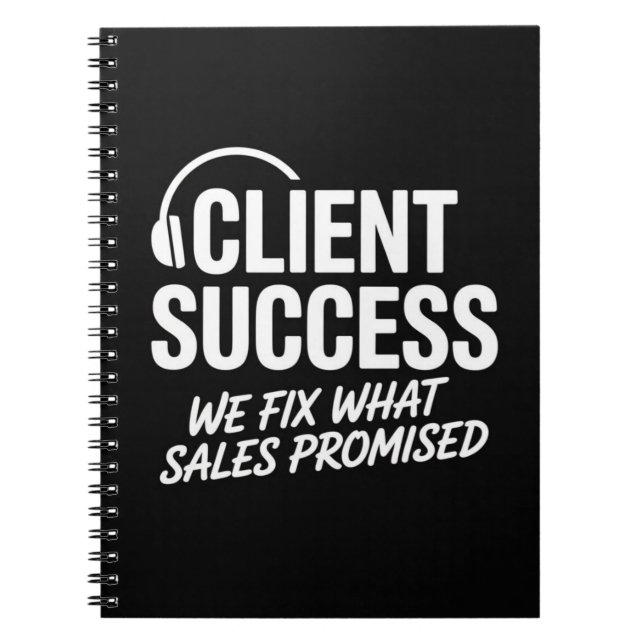 Lustiges Geschenk für Client Success Manager Notizblock (Vorderseite)