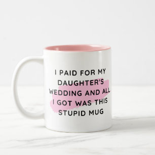 Lustiges Geschenk für den Brautvater, Hochzeitsges Zweifarbige Tasse