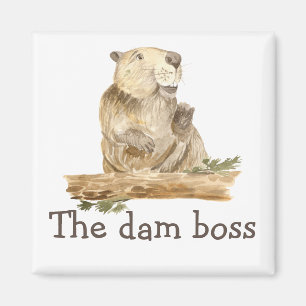 Lustiges Geschenk für den Dammboss-Biber Magnet
