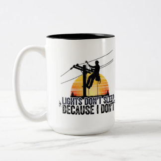 Lustiges Geschenk für Elektriker und Versorgungsar Zweifarbige Tasse