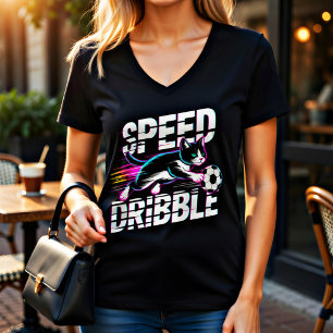 Lustiges Geschenk für Fußball- & Katzenliebhaber T-Shirt