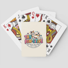 Lustiges Geschenk für Katzenliebhaber: Bleib Paw-s Spielkarten