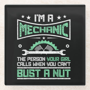 Lustiges Geschenk für Mechaniker Erwachsenen Humor Glasuntersetzer