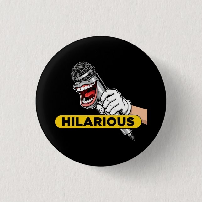 Lustiges Geschenk, Humor, Witz, urkomisch, Comedy- Button (Vorderseite)