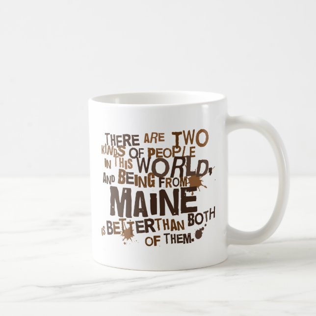 (Lustiges) Geschenk Maines Kaffeetasse (Rechts)