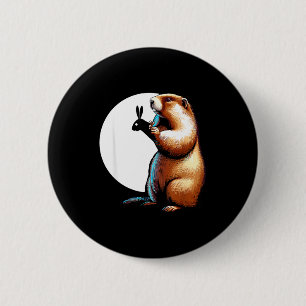 Lustiges Geschenk zum Schatten des Murmeltiertags Button
