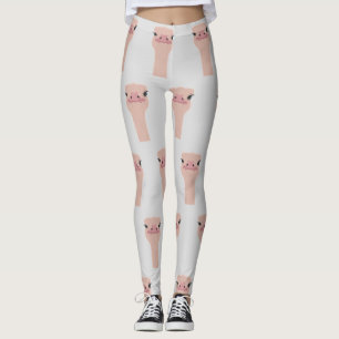 Lustiges Gesicht des Straußes Leggings