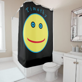 Lustiges Gesicht mit Ō Duschvorhang