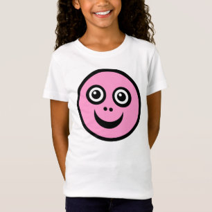 Lustiges Gesicht Rosa T-Shirt