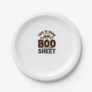 Lustiges Gespenst Boo Sheet Vintage Halloween Shir Pappteller