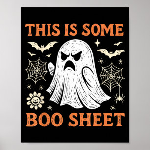 Lustiges Gespenst Halloween Kostüm Boo Sheet Gruse Poster