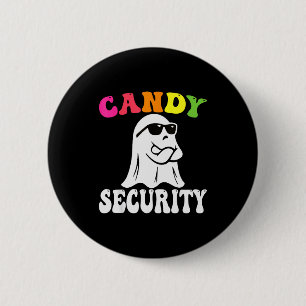 Lustiges Gespenst Süßigkeiten Sicherheit Halloween Button