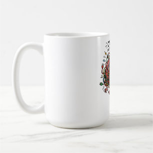 Lustiges Gestresstes Gehirn Überlastete Kabelsalat Kaffeetasse
