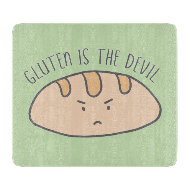 Lustiges GF Gluten ist der hellgrüne Teufel Schneidebrett (Vorderseite)