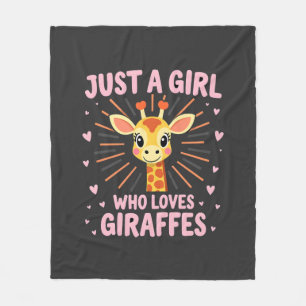 Lustiges Giraffen-Design für Frauen Mädchen Safari Fleecedecke