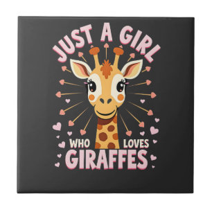Lustiges Giraffen-Design für Frauen Mädchen Safari Fliese