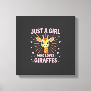 Lustiges Giraffen-Design für Frauen Mädchen Safari Leinwanddruck