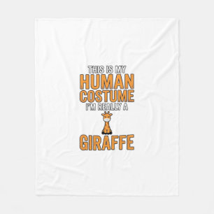 Lustiges Giraffen-Kostüm-Vektor-Shirt-Design_1 Fleecedecke