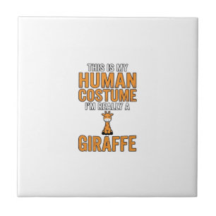 Lustiges Giraffen-Kostüm-Vektor-Shirt-Design_1 Fliese
