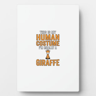 Lustiges Giraffen-Kostüm-Vektor-Shirt-Design_1 Fotoplatte