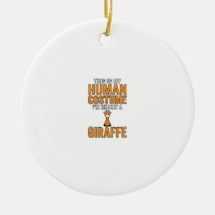 Lustiges Giraffen-Kostüm-Vektor-Shirt-Design_1 Keramik Ornament