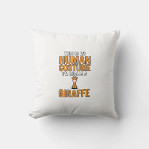 Lustiges Giraffen-Kostüm-Vektor-Shirt-Design_1 Kissen