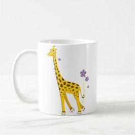 Lustiges Giraffen-Rollen-Skaten Kaffeetasse