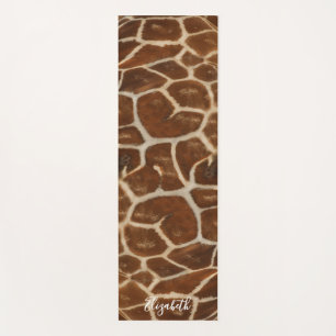 Lustiges Giraffenfell-Muster Individueller Name Yo Yogamatte