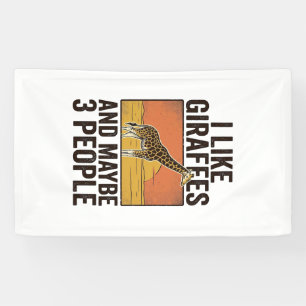 Lustiges Giraffenliebhaber Vintage-Gravur-Shirt-De Banner