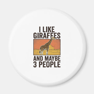 Lustiges Giraffenliebhaber Vintage Gravur Shirt De Magnet
