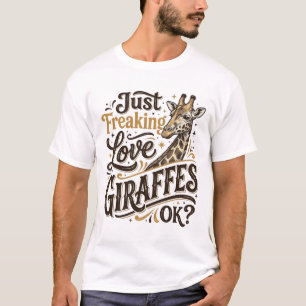 Lustiges Giraffenliebhaber Vintage-Typografie-Shir T-Shirt