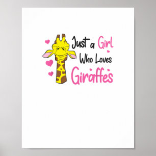 Lustiges Giraffenmädchen nur ein Mädchen das Giraf Poster