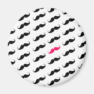 Lustiges Girly rosa und schwarzes Magnet
