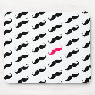 Lustiges Girly rosa und schwarzes Mousepad
