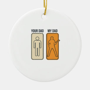 Lustiges Gitarre Papa Vintage Gravur Shirt Design_ Keramik Ornament