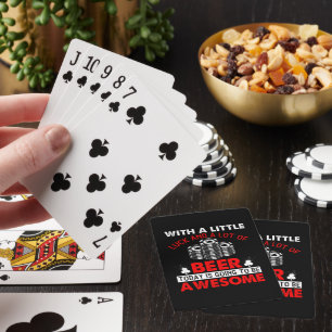 Lustiges Glück Bier Wortkunst Spielkarten
