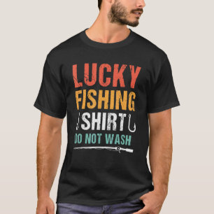Lustiges Glückliches Fischen Nicht Waschen Männer T-Shirt