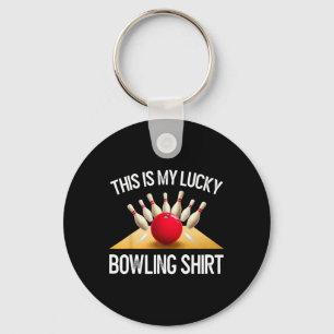 Lustiges Glücks-Bowling-Team Vintage Retro Geschen Schlüsselanhänger