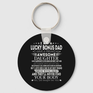 Lustiges Glücksbonus-Daddy-T-Shirt von der großart Schlüsselanhänger