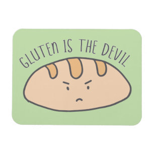 Lustiges Gluten ist das freie Teufel-Gluten Magnet