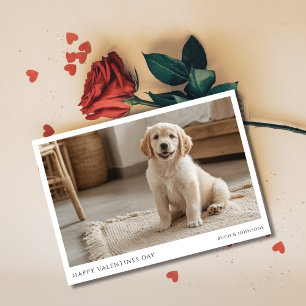 Lustiges Golden Retriever Welpen Foto Valentinstag Feiertagskarte