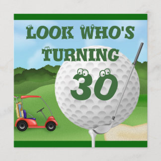 Lustiges Golf-30. Geburtstags-Einladungen Einladung