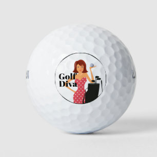 Lustiges Golf-Diva-Thema Golfball