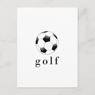 Lustiges Golf Fußball T-Shirt für Sportler Postkarte