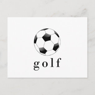 Lustiges Golf-Fußball-T-Shirt für Sportler Postkarte
