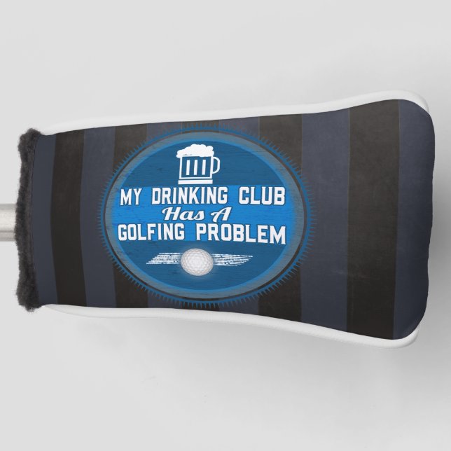 Lustiges Golf - mein trinkender Verein Headcover (Vorderseite)
