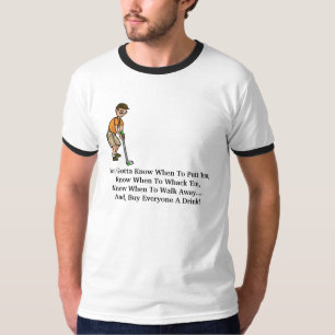 Lustiges Golf-Motto-Cartoon-T-Shirt T-Shirt