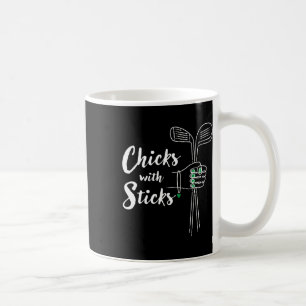 Lustiges Golf-Shirt für Frauen - Chicks With Stick Kaffeetasse