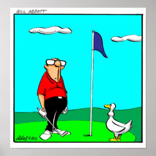 Lustige Golf Cartoon Kunst Poster Zazzle At