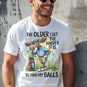 Lustiges Golf T-Shirt Finde Meine Bälle Immer Schw